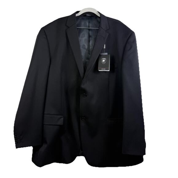 Cosani Collezioni New 100% Wool Blazer Mens 54 Long Black Suit Jacket 2 Button - Picture 1 of 13